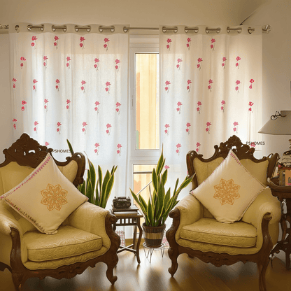 Kolam Print Cotton Door Curtain 7 X 4 ft (Set of 2) – Curtains on Brown Living™. SKU: CUR-ELEPHANT-7FEET-2PCS. Img 12.