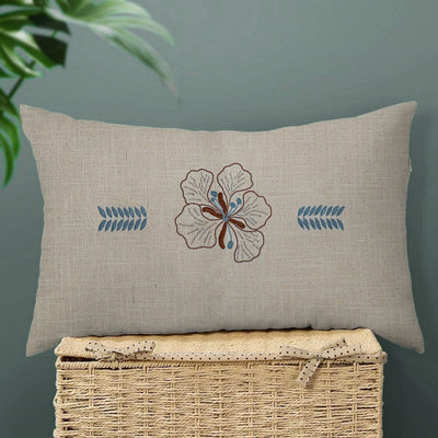 Krishnasura Cushion Cover | Hand - Embroidered Cotton Decorative Cushion – Covers & Inserts on Brown Living™. SKU: UD00000200 - n. Img 3.