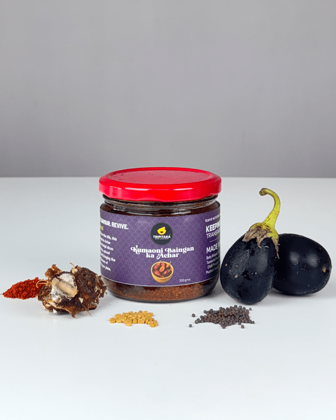 Kumaoni Baingan ka Achar | Uttarakhand Brinjal Pickle | 250g – Pickles & Chutney on Brown Living™. SKU: TP-PK-KB. Img 2.
