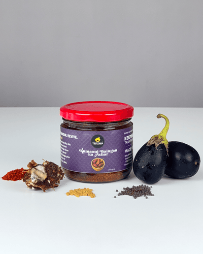 Kumaoni Baingan ka Achar | Uttarakhand Brinjal Pickle | 250g – Pickles & Chutney on Brown Living™. SKU: TP-PK-KB. Img 2.
