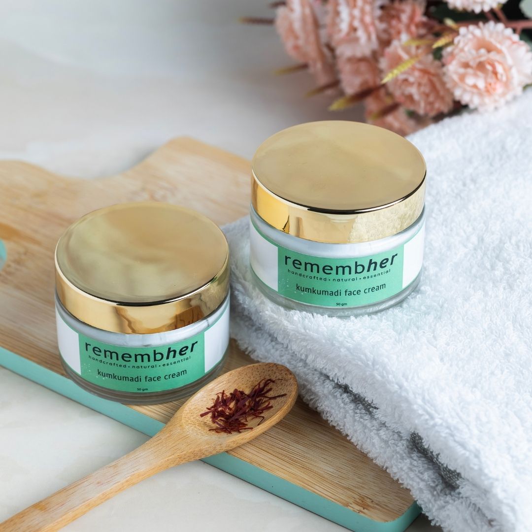 Kumkumadi Face Cream 50gm for Radiant Skin – Face Cream on Brown Living™. SKU: KUMFCR023. Img 3.