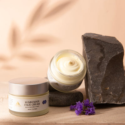 Kumkumadi Face Cream with 24K Gold 50g | Nourishing Daily Face Cream – Face Cream on Brown Living™. SKU: 07. Img 3.