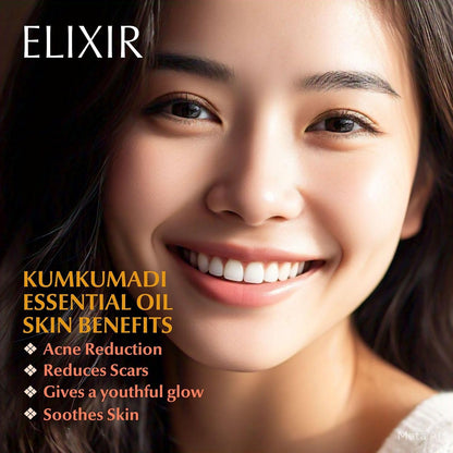 Kumkumadi Face Elixir – Anti - Aging & Skin Brightening Oil | 30 ml – Face Serum on Brown Living™. SKU: 24 - KM - FE - 30ML. Img 5.