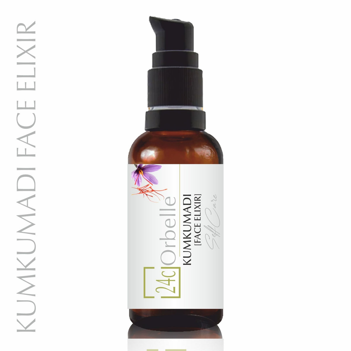 Kumkumadi Face Elixir – Anti-Aging & Skin Brightening Oil | 30 ml – Face Serum on Brown Living™. SKU: 24-KM-FE-30ML. Img 1.