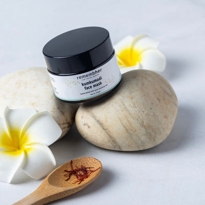 Kumkumadi Face Mask 30gm – Brightening & Nourishing Skincare – Face Mask on Brown Living™. SKU: KUMFM015. Img 4.