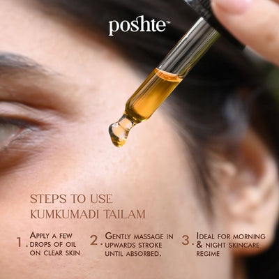 Kumkumadi Tailam | Ayurvedic Facial Oil For Youthful Glowing Skin – Face Oil on Brown Living™. SKU: 891E12. Img 3.