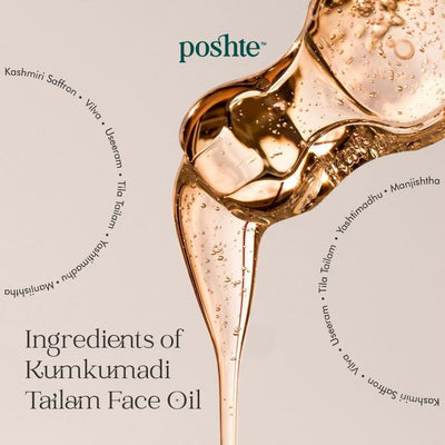 Kumkumadi Tailam | Facial Oil For Youthful Skin | Ayurvedic – Face Oil on Brown Living™. SKU: 891E12. Img 5.