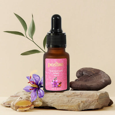 Kumkumadi Tailam | Facial Oil For Youthful Skin | Ayurvedic – Face Oil on Brown Living™. SKU: 891E12. Img 4.