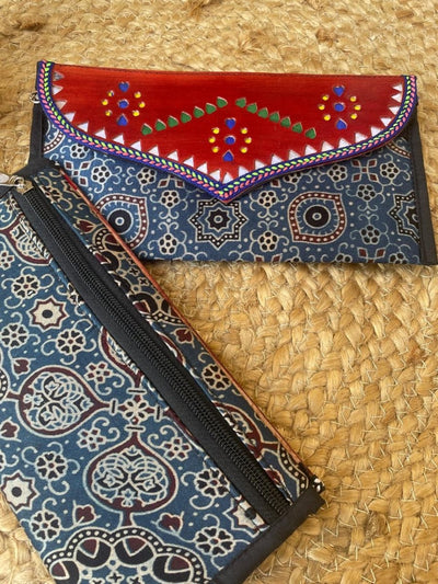 Kutch wallet in silk - One piece – Womens Wallet on Brown Living™. SKU: K - 908 - 1. Img 3.