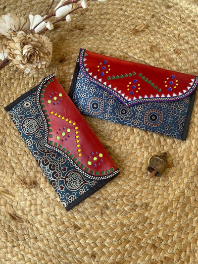 Kutch wallet in silk - One piece – Womens Wallet on Brown Living™. SKU: K - 908 - 1. Img 1.