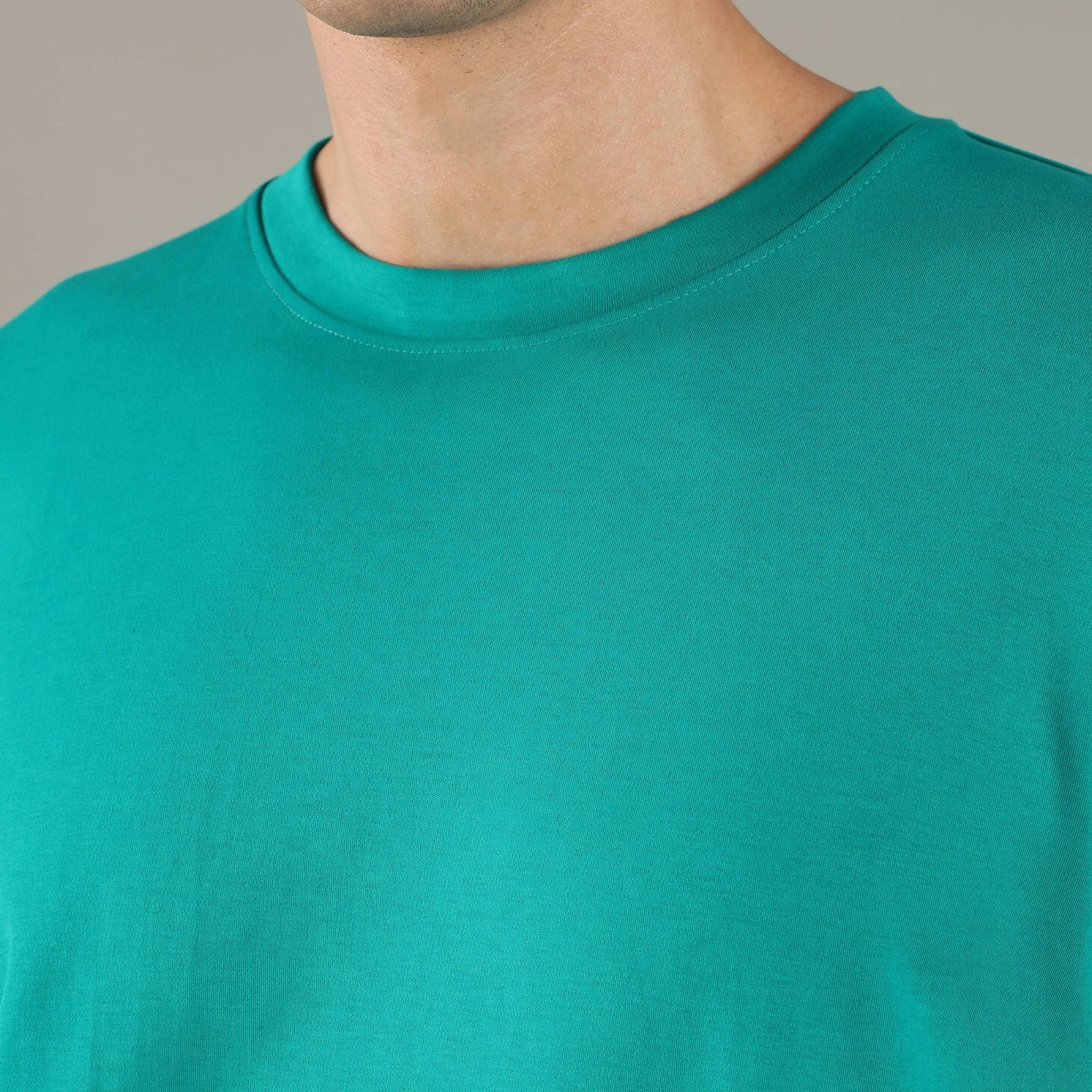 Lagoon Blue Organic Cotton Half - Sleeve T-Shirt – Mens T-Shirt on Brown Living™. SKU: OC-TL-TS-S. Img 2.