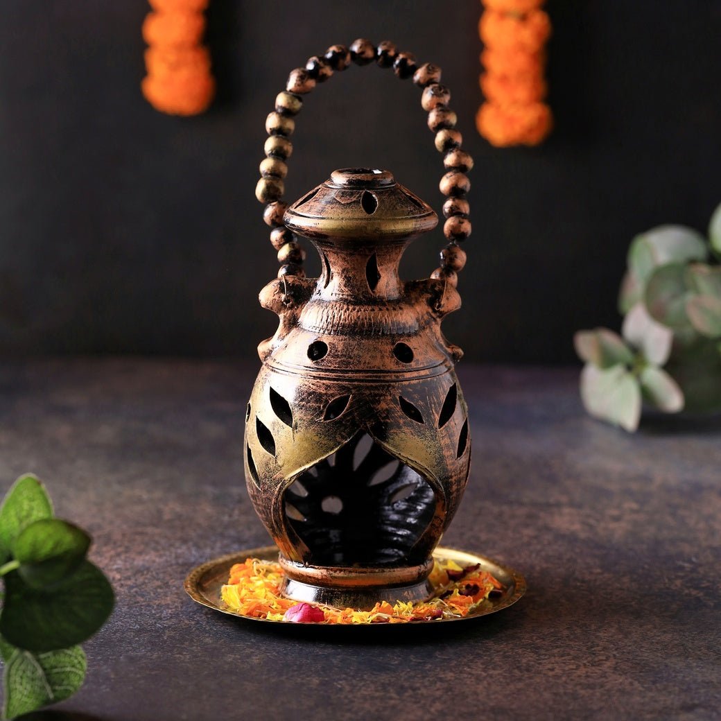 Laltain – Traditional Indian Lantern Decor – Home Decor on Brown Living™. SKU: D16. Img 3.