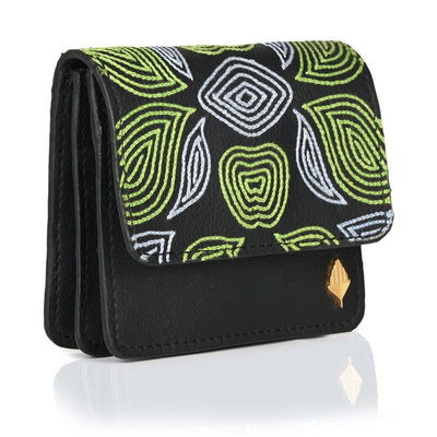 Lana - Cactus Leather Cardholder (Black) – Card Sleeves on Brown Living™. SKU: CHGH8009. Img 2.
