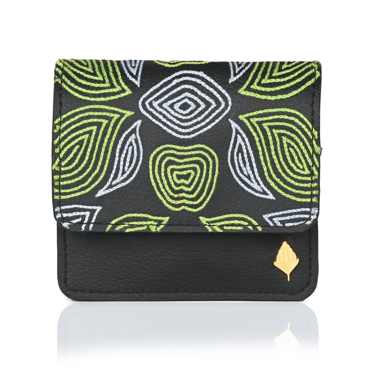 Lana - Cactus Leather Cardholder (Black) – Card Sleeves by Green Hermitage available on Brown Living™. . SKU: CHGH8009. Img 4.