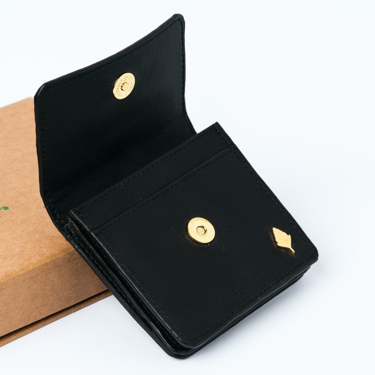 Lana - Cactus Leather Cardholder (Black) | Verified Sustainable by Brown Living™