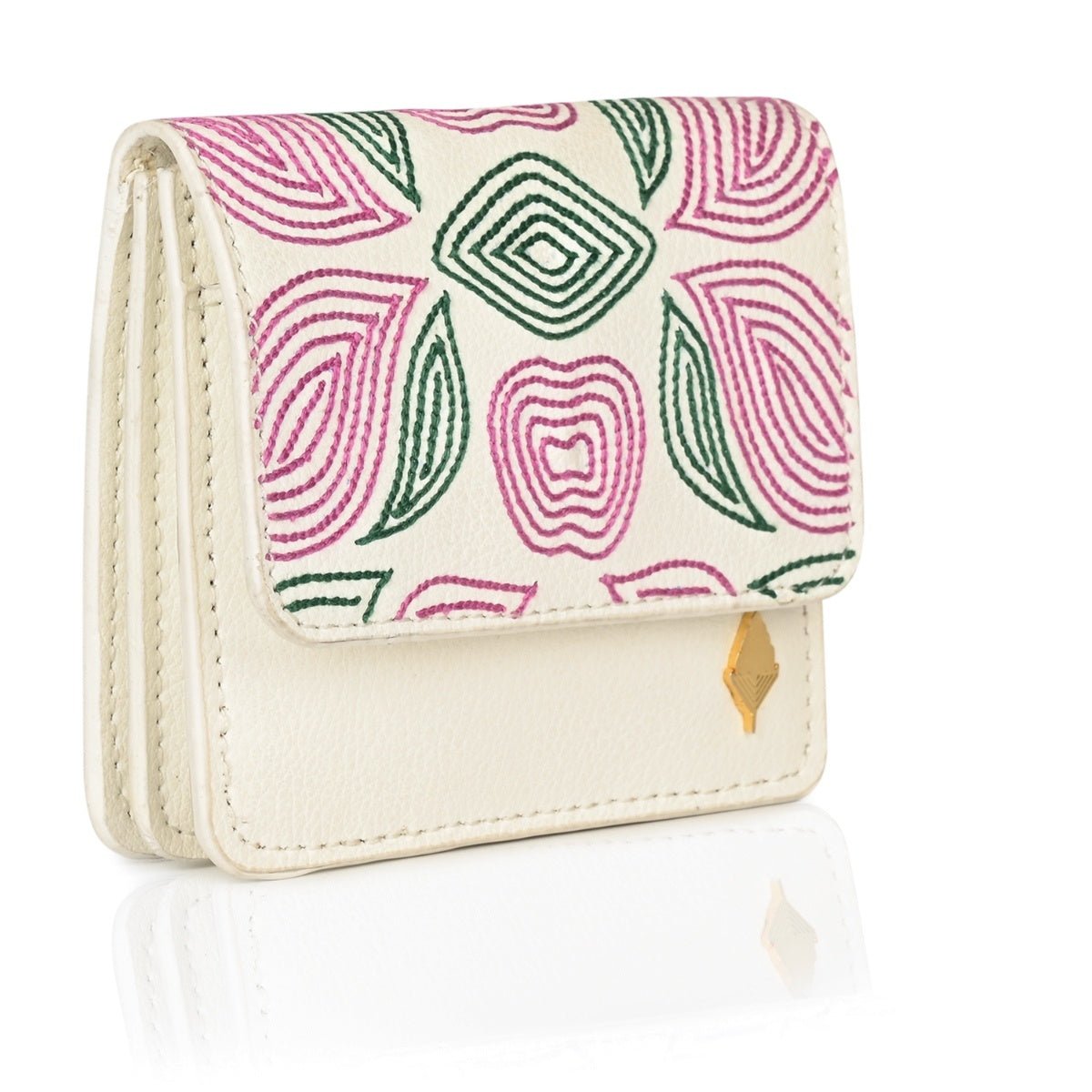 Lana - Cactus Leather Cardholder (White) – Card Sleeves by Green Hermitage available on Brown Living™. . SKU: CHGH8011. Img 4.