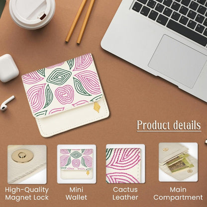 Lana - Cactus Leather Cardholder (White) – Card Sleeves on Brown Living™. SKU: CHGH8011. Img 6.