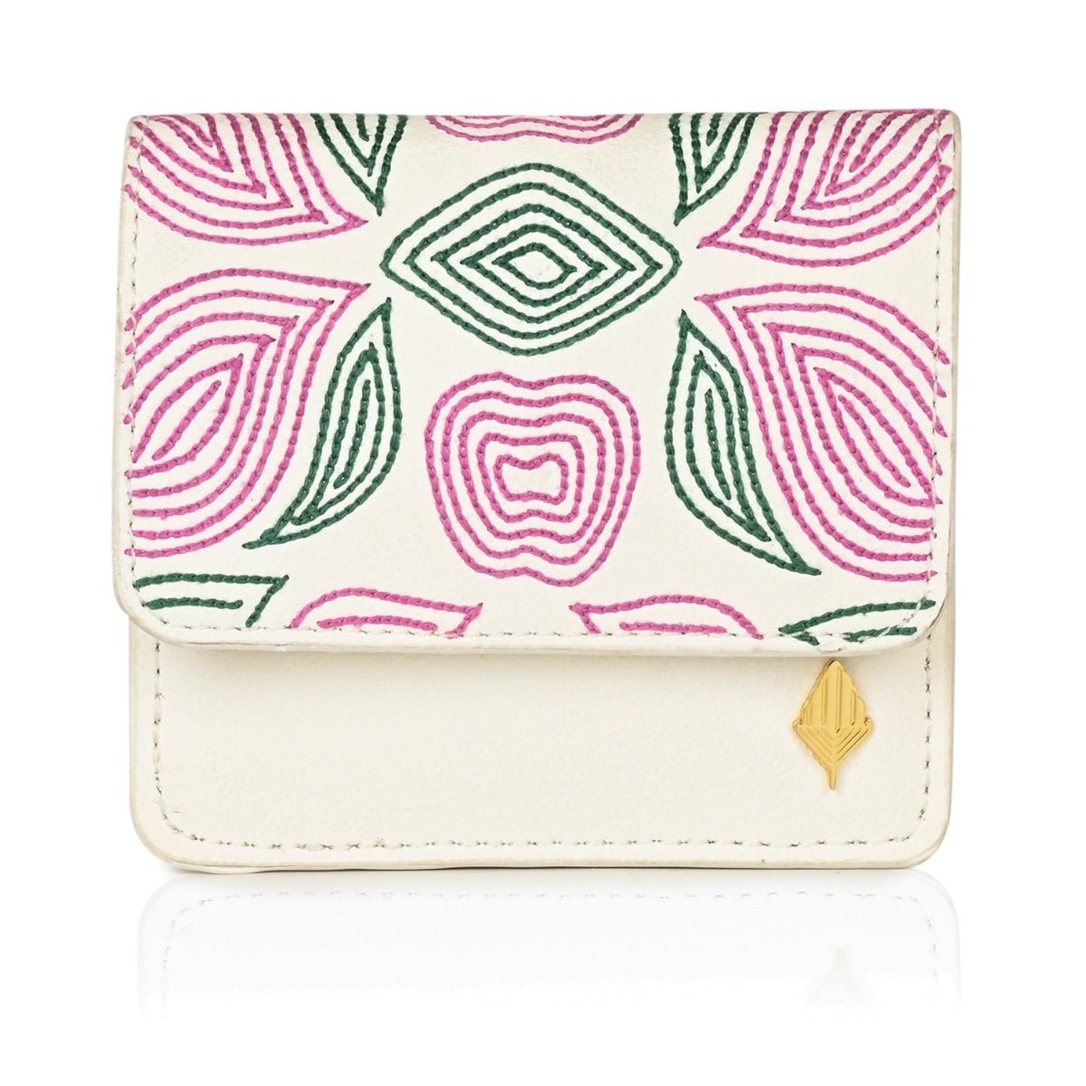 Lana - Cactus Leather Cardholder (White) – Card Sleeves by Green Hermitage available on Brown Living™. . SKU: CHGH8011. Img 1.