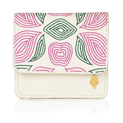 Lana - Cactus Leather Cardholder (White) – Card Sleeves on Brown Living™. SKU: CHGH8011. Img 1.