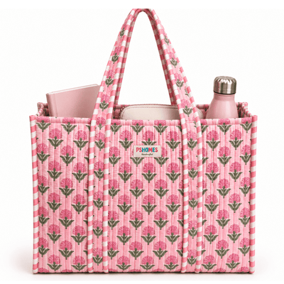 Large Cotton Tote Bag 18x18 Inches | 100% Reusable Shoulder Tote – Tote Bags on Brown Living™. SKU: 18x18PURPLE. Img 3.