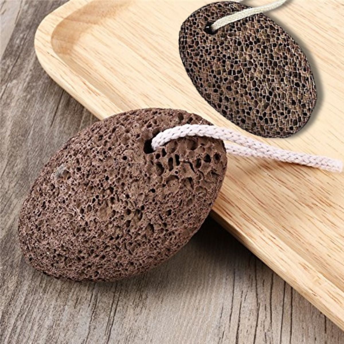 Lava Pumice Stone (Pack of 2) | Natural Volcanic Foot Scrubber – Foot Care on Brown Living™. SKU: KOE020-LS2. Img 1.