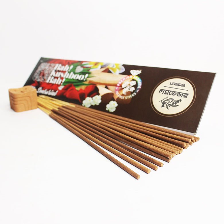 Lavender Bah Kushboo Bah Premium Sensorial Aromatic Incense Sticks (10 Packs = 400+ Sticks) | Verified Sustainable by Brown Living™