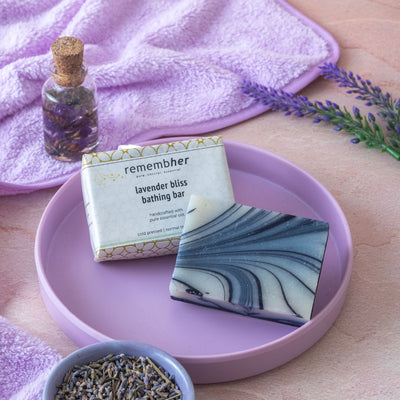 Lavender Bliss Bar Soap for Dry & Sensitive – Body Soap on Brown Living™. SKU: LAVBB001. Img 1.