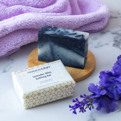 Lavender Bliss Bar Soap for Dry & Sensitive – Body Soap on Brown Living™. SKU: LAVBB001. Img 2.