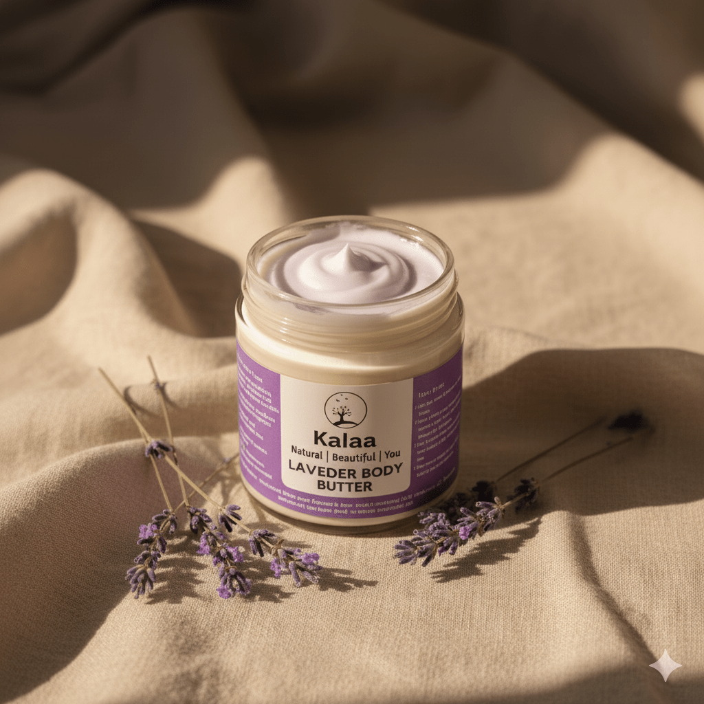 Lavender Body Butter Deep Nourishing Hydrating Skin Cream 120 gm – Body Butter on Brown Living™. SKU: LAVBTR. Img 4.