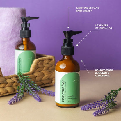 Lavender Body Lotion for Hydration & Deep Moisturization | Natural – Body Lotion by remembher available on Brown Living™. . SKU: LAVBL001. Img 3.