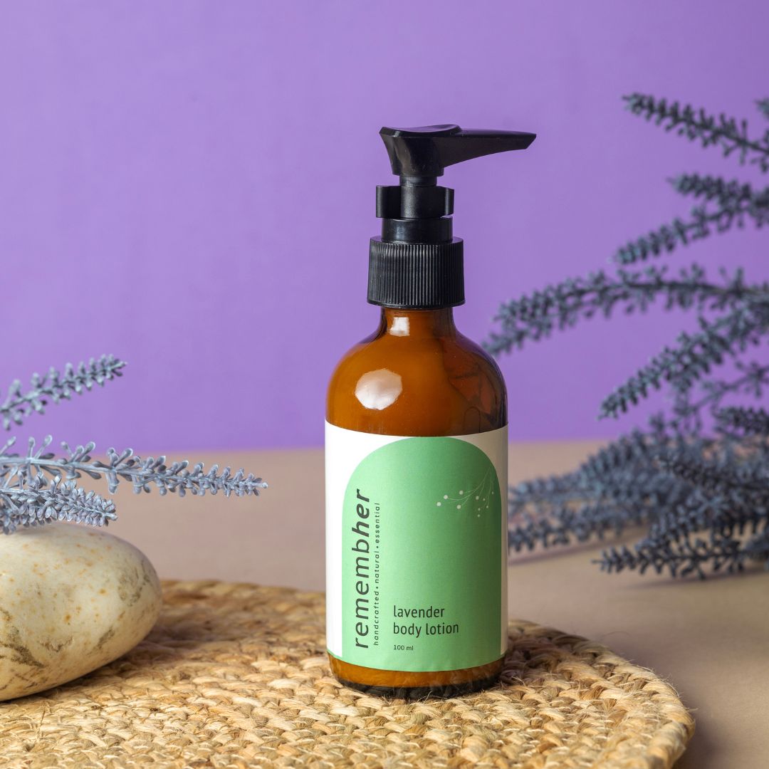 Lavender Body Lotion for Hydration & Deep Moisturization | Natural – Body Lotion by remembher available on Brown Living™. . SKU: LAVBL001. Img 2.