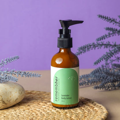 Lavender Body Lotion for Hydration & Deep Moisturization | Natural – Body Lotion by remembher available on Brown Living™. . SKU: LAVBL001. Img 2.