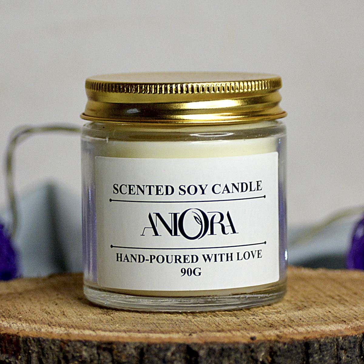 Lavender Clear Glass Soy Wax Candle | Verified Sustainable by Brown Living™