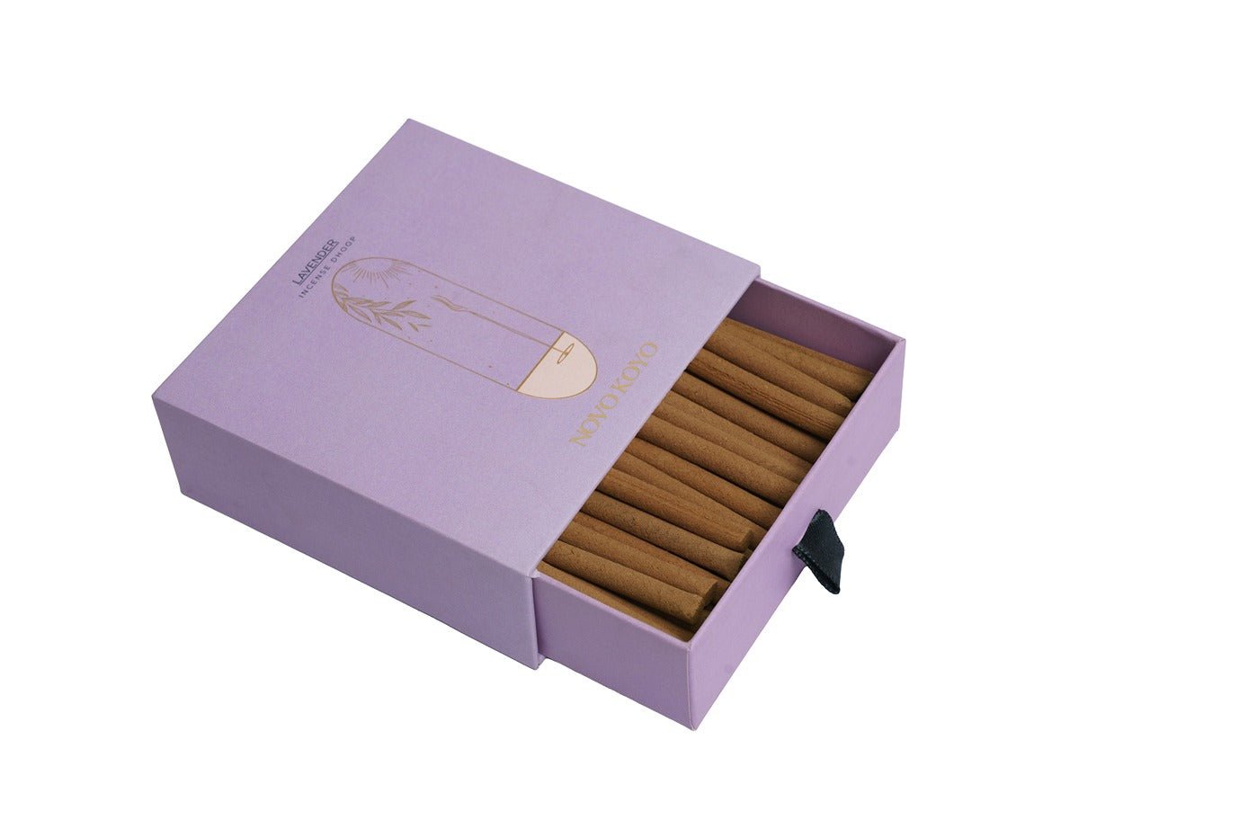 Lavender Dhoop Sticks | 50 Sticks with Reusable Holder – Home Decor on Brown Living™. SKU: LAID008. Img 1.