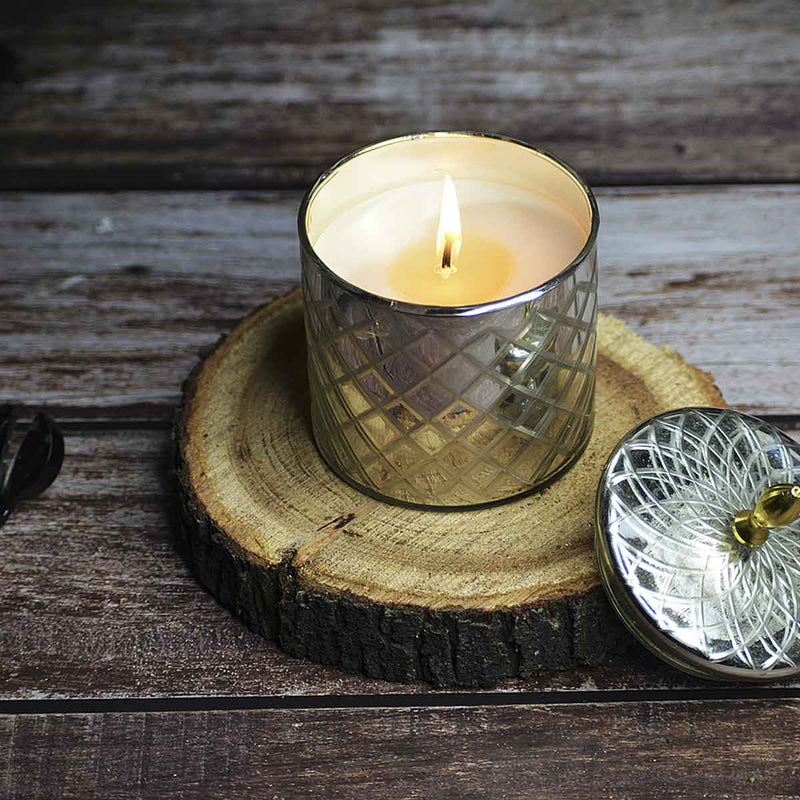 Lavender Diamond Glass Luxury Soy Wax Candle | Verified Sustainable Candles & Fragrances on Brown Living™