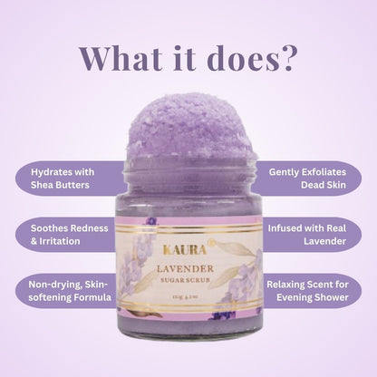 Lavender Exfoliating Pack of 2 (Whipped Soap + Scrub) for Relaxed Skin – Body Scrub by Kaura available on Brown Living™. . SKU: BL - KI - 068. Img 10.