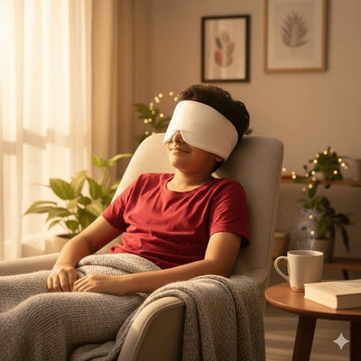 Lavender Eye Pillow - Premium Design – Eye Pillow on Brown Living™. SKU: SPEPLND01. Img 4.