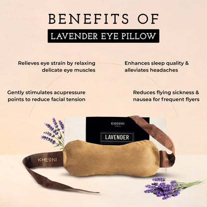 Lavender Eye Pillow | Sleep Eye Mask for Relaxation – Eye Pillow on Brown Living™. SKU: KHLEPBL-001. Img 2.