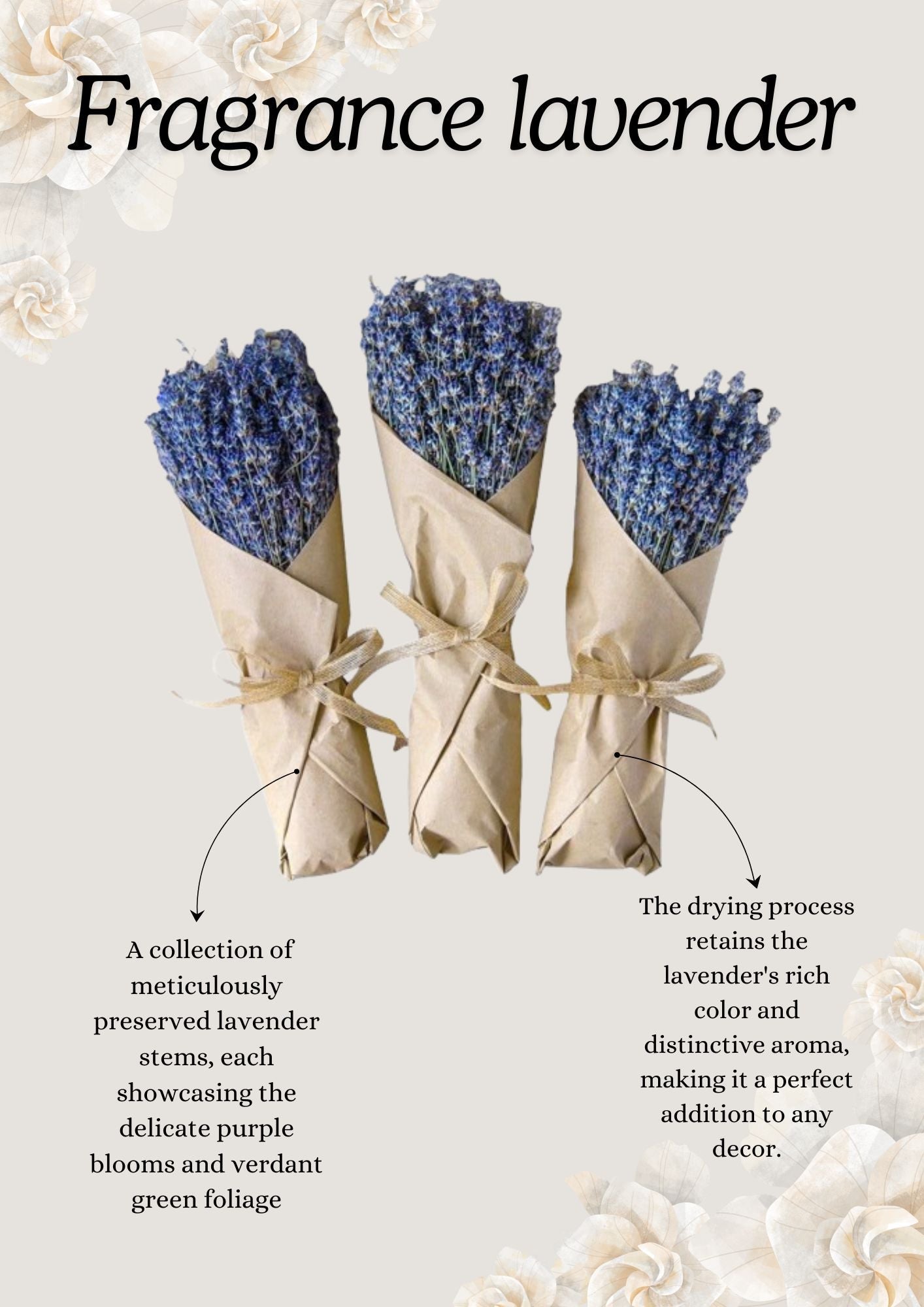 Lavender Fragrance Decor Accent – Decor & Artefacts on Brown Living™. SKU: DF-161. Img 3.