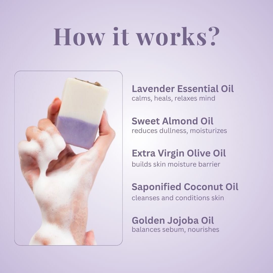Lavender Garden Cold - Pressed Soap for Calming Baths | 100g – Body Soap by Kaura available on Brown Living™. . SKU: KI361. Img 4.