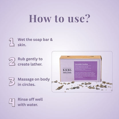 Lavender Garden Cold - Pressed Soap for Calming Baths | 100g – Body Soap by Kaura available on Brown Living™. . SKU: KI361. Img 6.