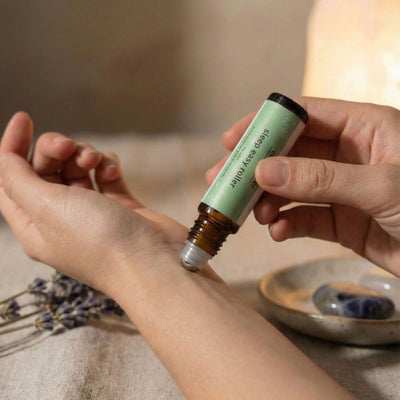 Lavender Roll on 100% Pure Essential Oils for Sound Sleep – Essential Oils on Brown Living™. SKU: RMB-SLP-ROL-10. Img 3.