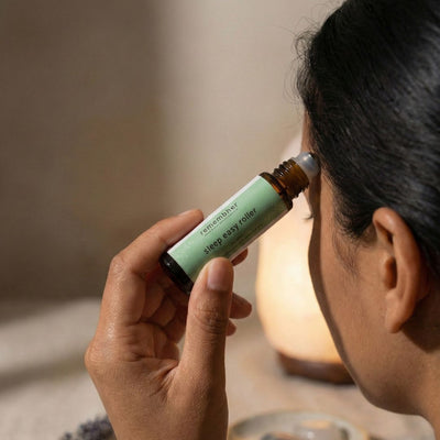 Lavender Roll on 100% Pure Essential Oils for Sound Sleep – Essential Oils on Brown Living™. SKU: RMB-SLP-ROL-10. Img 2.