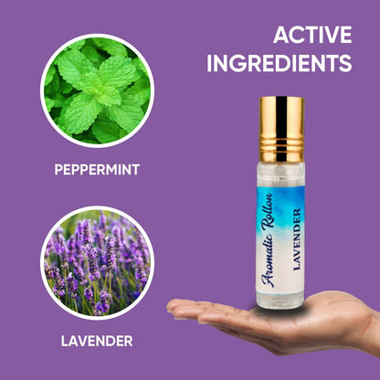 Lavender Roll - On for Relaxation – Calming Aromatherapy Oil – Essential Oils on Brown Living™. SKU: Aromatic-02. Img 4.
