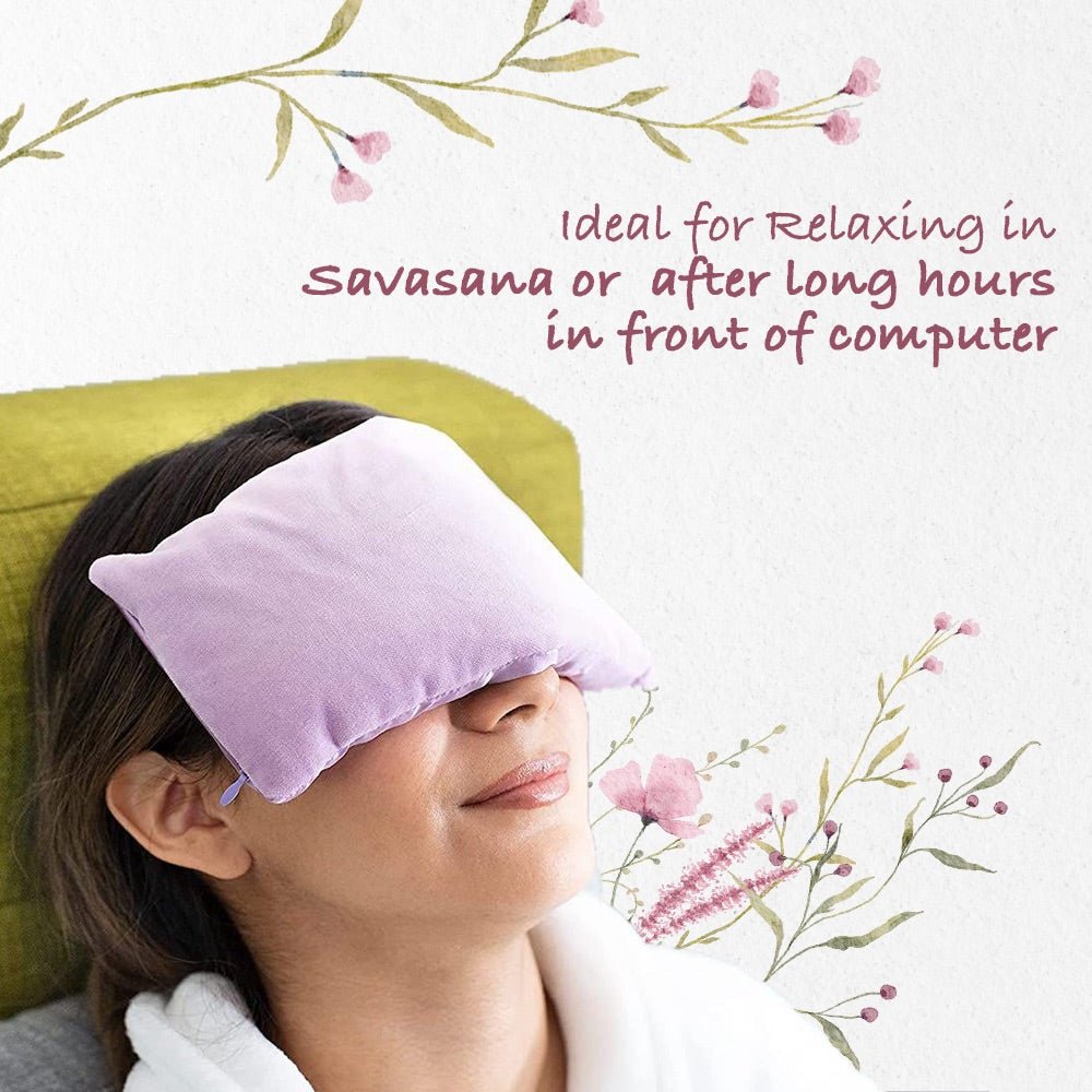 Lavender Scented Eye Pillows for Yoga, Meditation and Relaxation - Rose | Verified Sustainable by Brown Living™