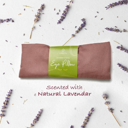 Lavender Scented Eye Pillows for Yoga, Meditation and Relaxation - Rose | Verified Sustainable by Brown Living™