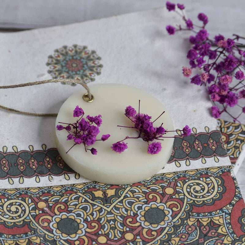 Lavender Small Round Sachet | Verified Sustainable Wax Sachets & Fragrance on Brown Living™