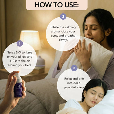 Lavender Vetiver Pillow Spray | Sleep Mist for Relaxation – Body Mist on Brown Living™. SKU: Pillow1. Img 3.