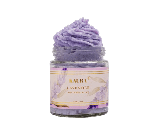 Lavender Whipped Soap for Cleansing Body | 120g – Body Soap by Kaura available on Brown Living™. . SKU: 080 - 02980 - TSK021. Img 1.