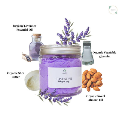 Lavender Whipped Soap for Cleansing Body | 120g – Body Soap by Kaura available on Brown Living™. . SKU: 080 - 02980 - TSK021. Img 7.